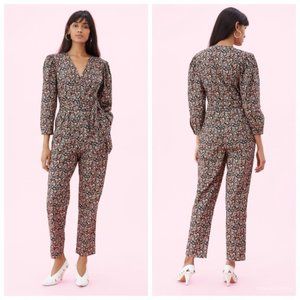 Rebecca Taylor Floral Jumpsuit - Black and Pink